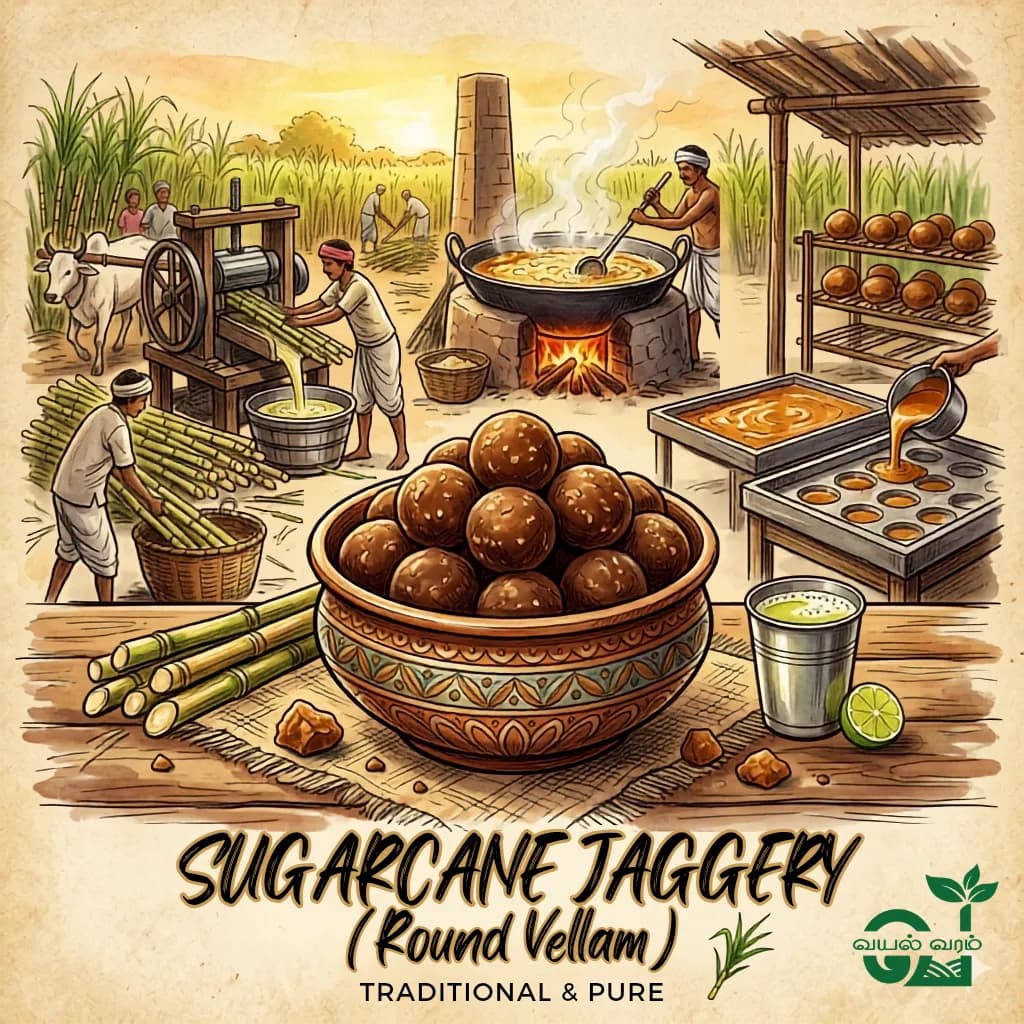 Round Vellam [Sugarcane Jaggery]